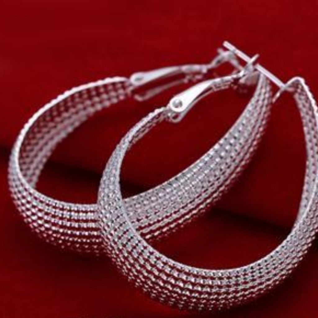 Silver Plated Hoop Earrings